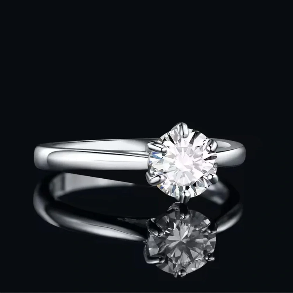 1 Ct Solitaire Ring Round Brilliant Cut Simulated Diamond,‎ Size 8.5 NEW